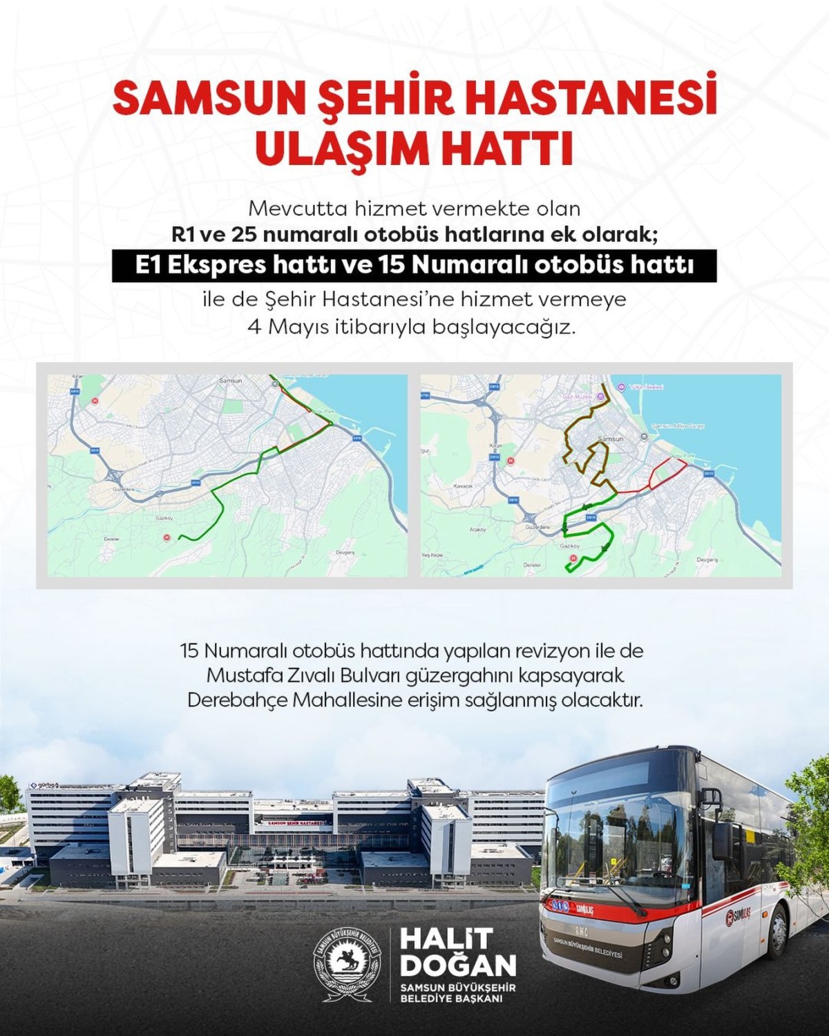 Samsun Şehir Hastanesine nasıl gidilir